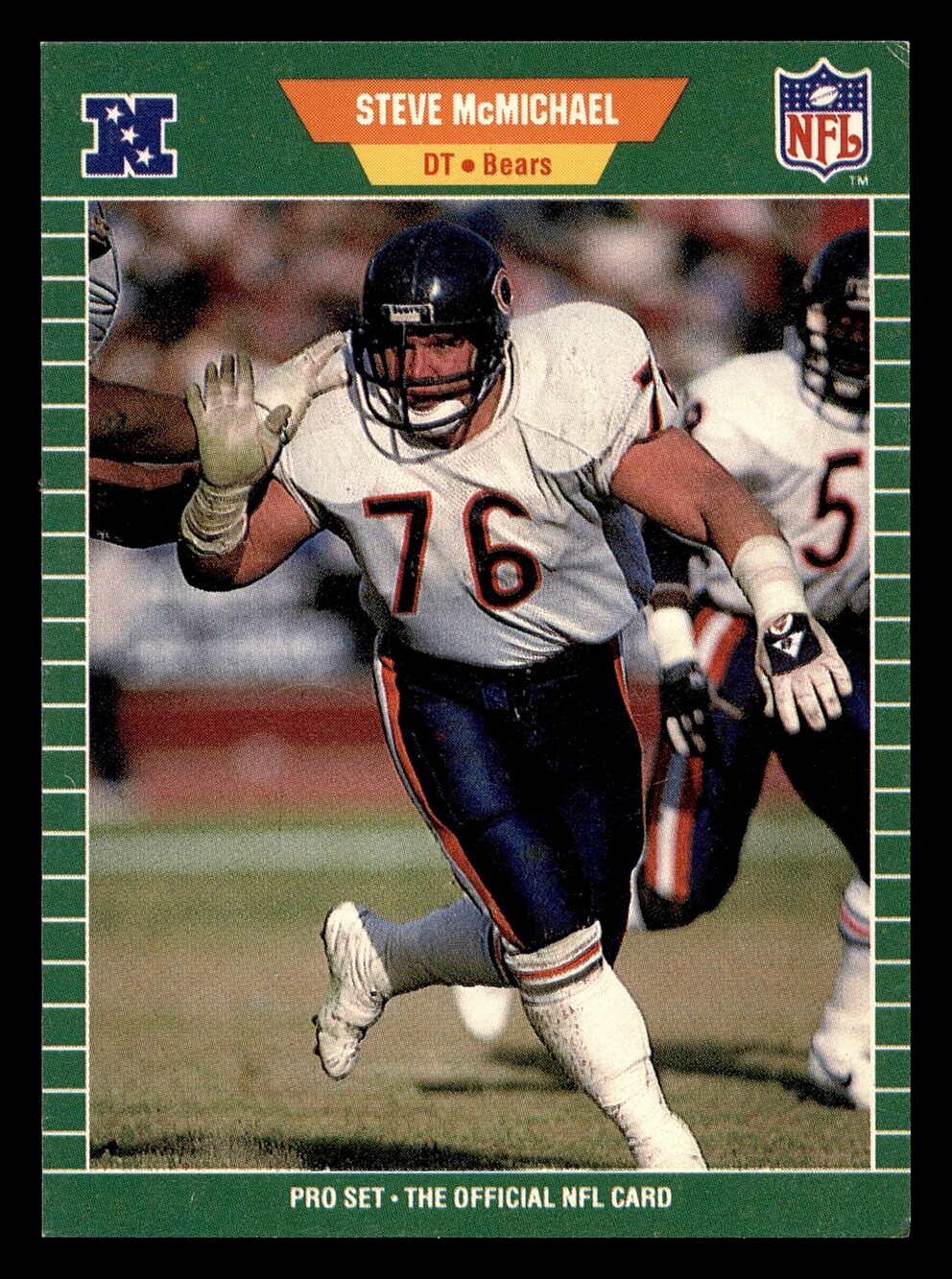 1989 Pro Set 45 Steve McMichael Football Card Chicago Bears Vintage